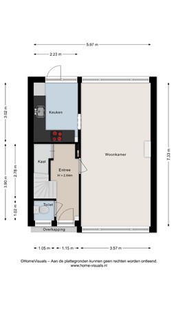 Floorplan - Resedastraat 6, 7906 LG Hoogeveen
